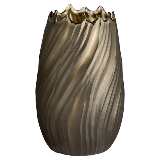 Cyan Design 12054 Vase, Home Decor, Hand Etched Glass, Olive