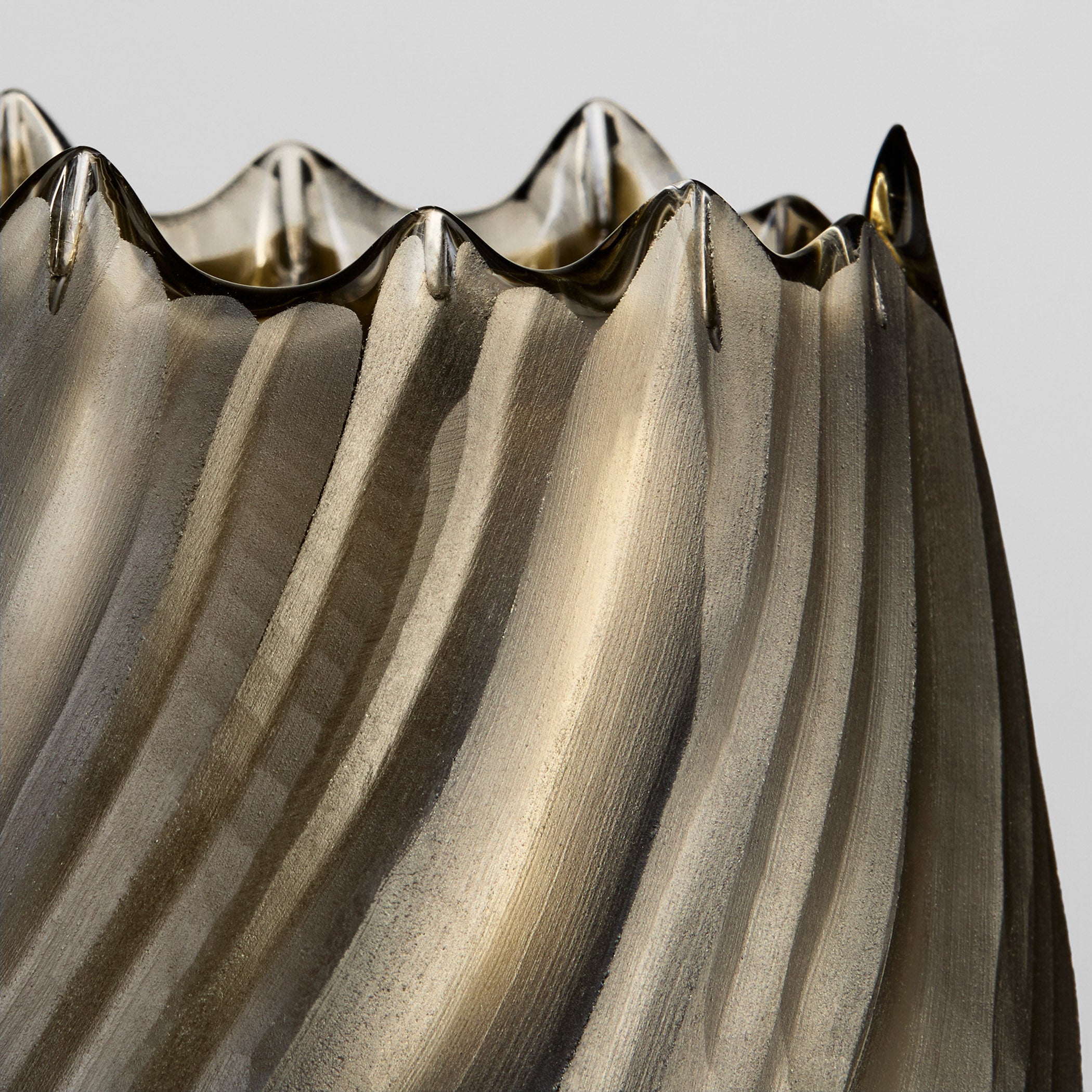 Cyan Design 12054 Vase, Home Decor, Hand Etched Glass, Olive