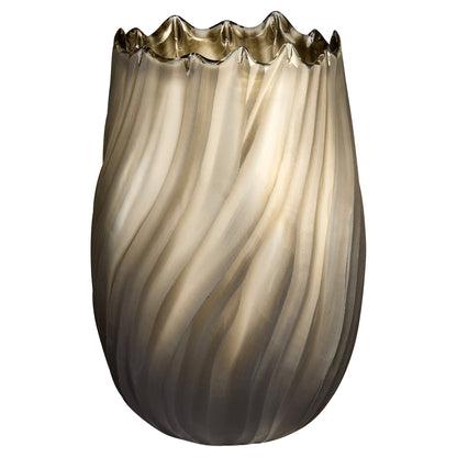 Cyan Design 12055 Vase, Home Decor, Hand Etched Glass, Olive Finish