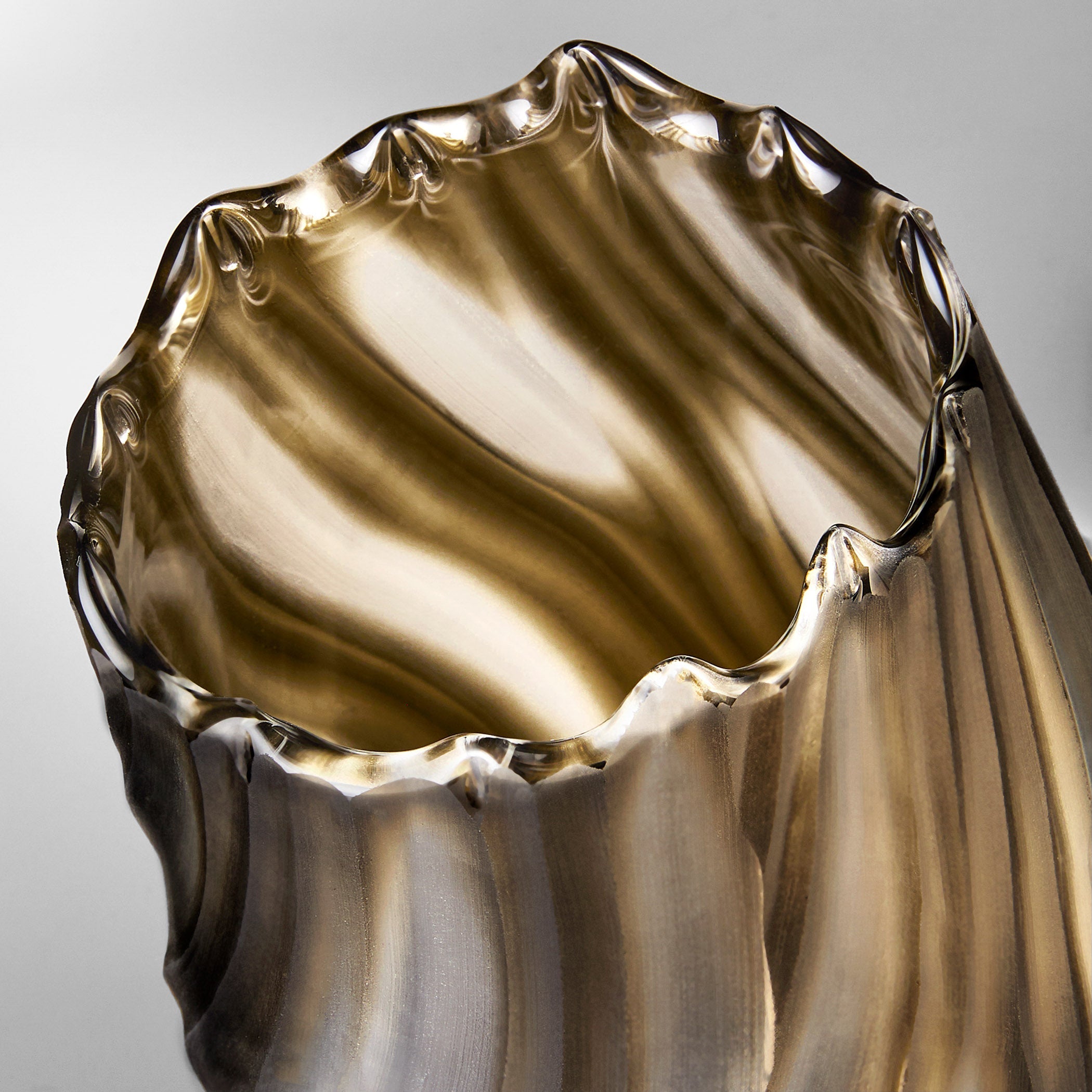 Cyan Design 12055 Vase, Home Decor, Hand Etched Glass, Olive Finish