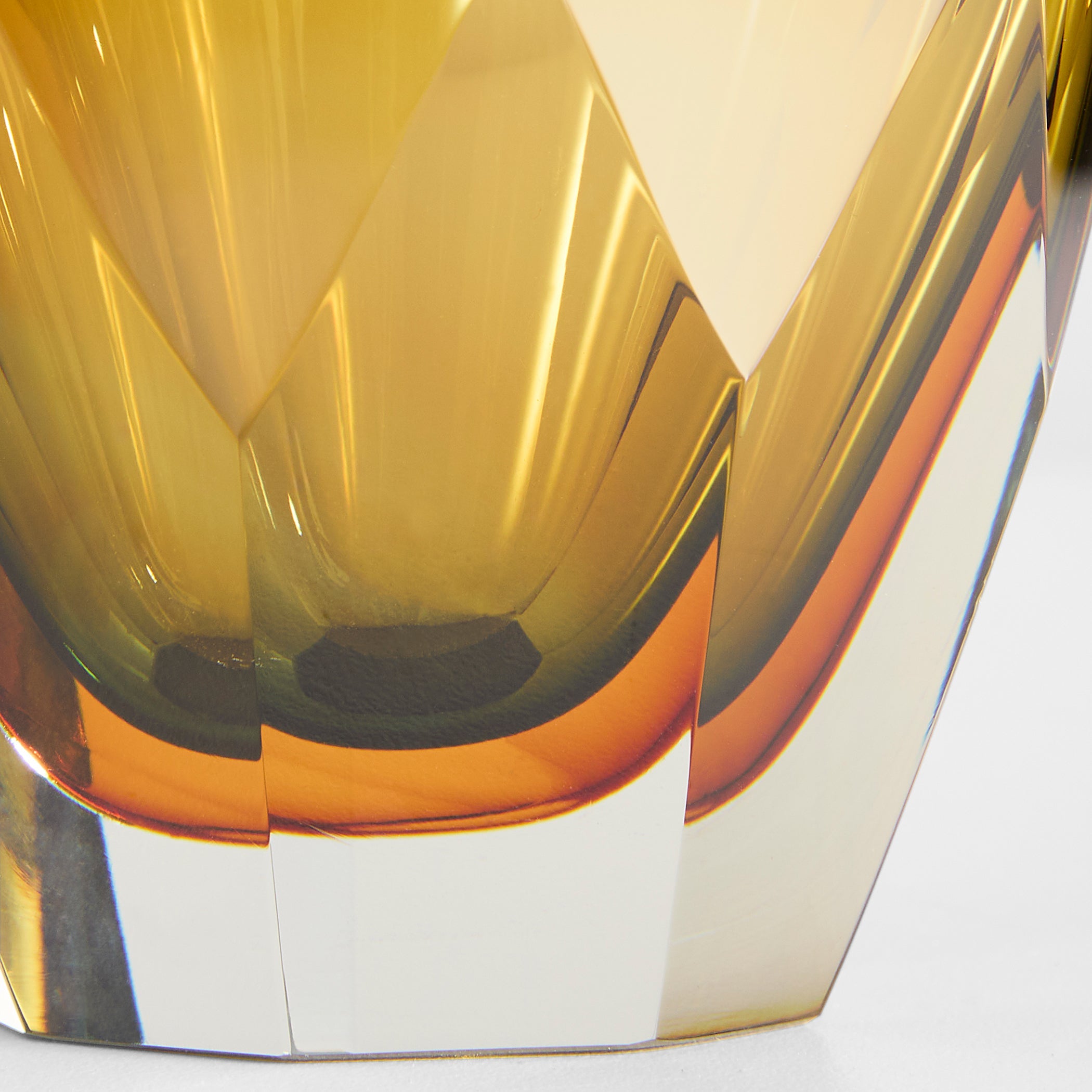 Cyan Design 12056 Vase, Hand-Blown, Cased Glass, Blue | Amber | Orange