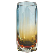 Cyan Design Alba 12057 Vase, Hand-Blown Cased Glass, Blue | Amber | Orange