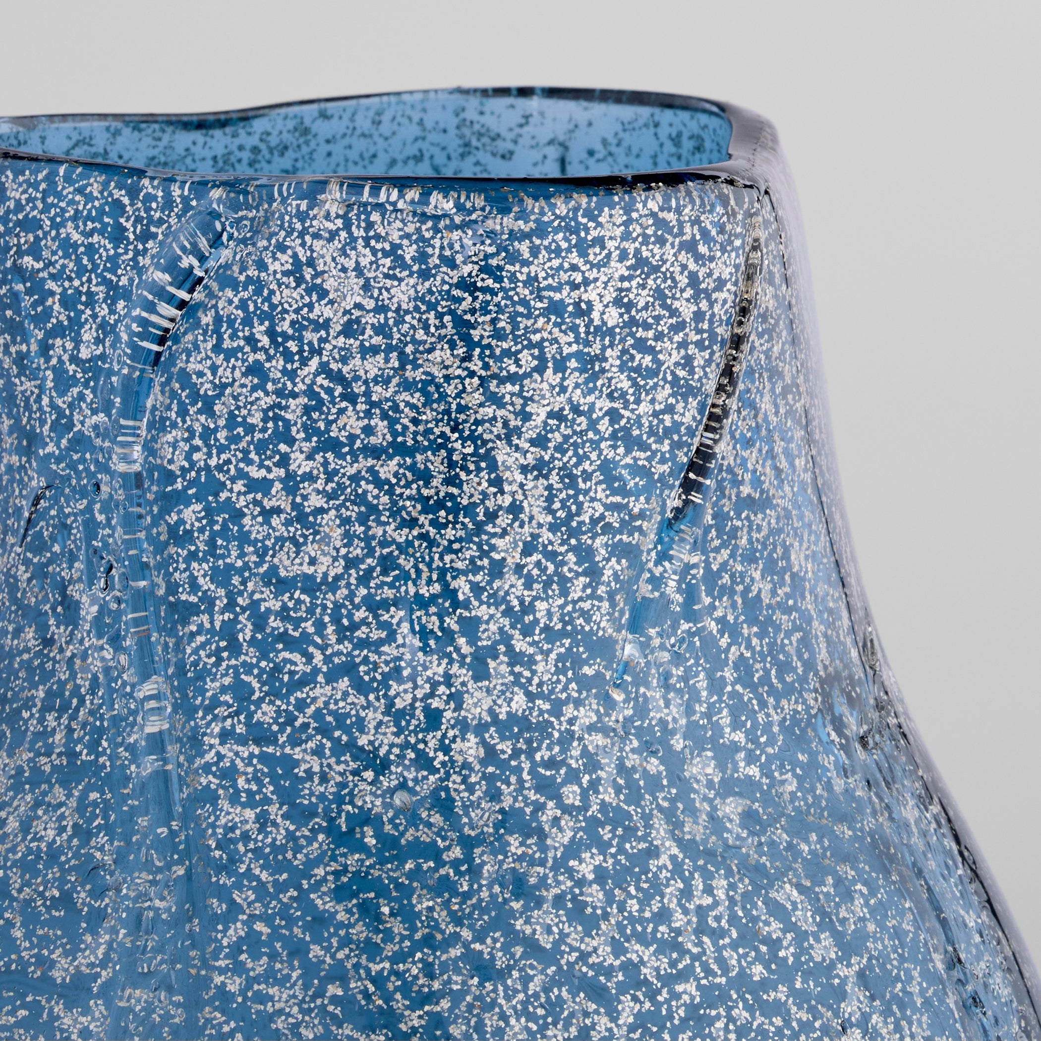 Cyan Design 12058 Vase, Hand-Blown Granilla Glass, Blue