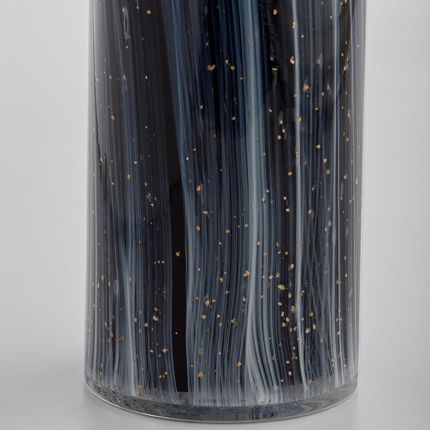 Cyan Design 12059 Vase, Hand-Blown Glass, Black | Grey | Gold