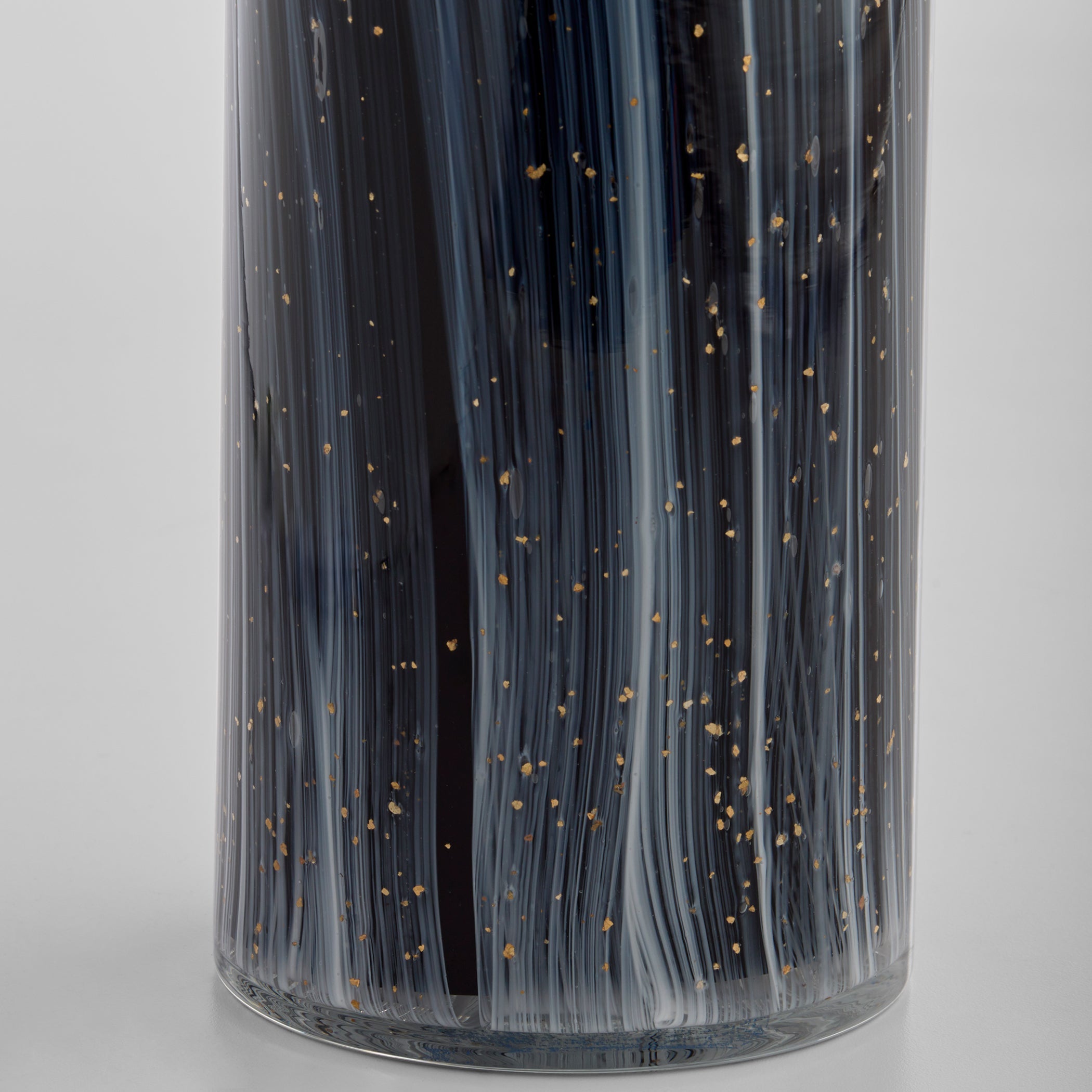 Cyan Design 12059 Vase, Hand-Blown Glass, Black | Grey | Gold