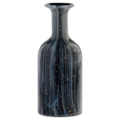 Cyan Design 12061 Vase, Decorative Vase, Hand-Blown Granilla Glass, Black | Grey | Gold