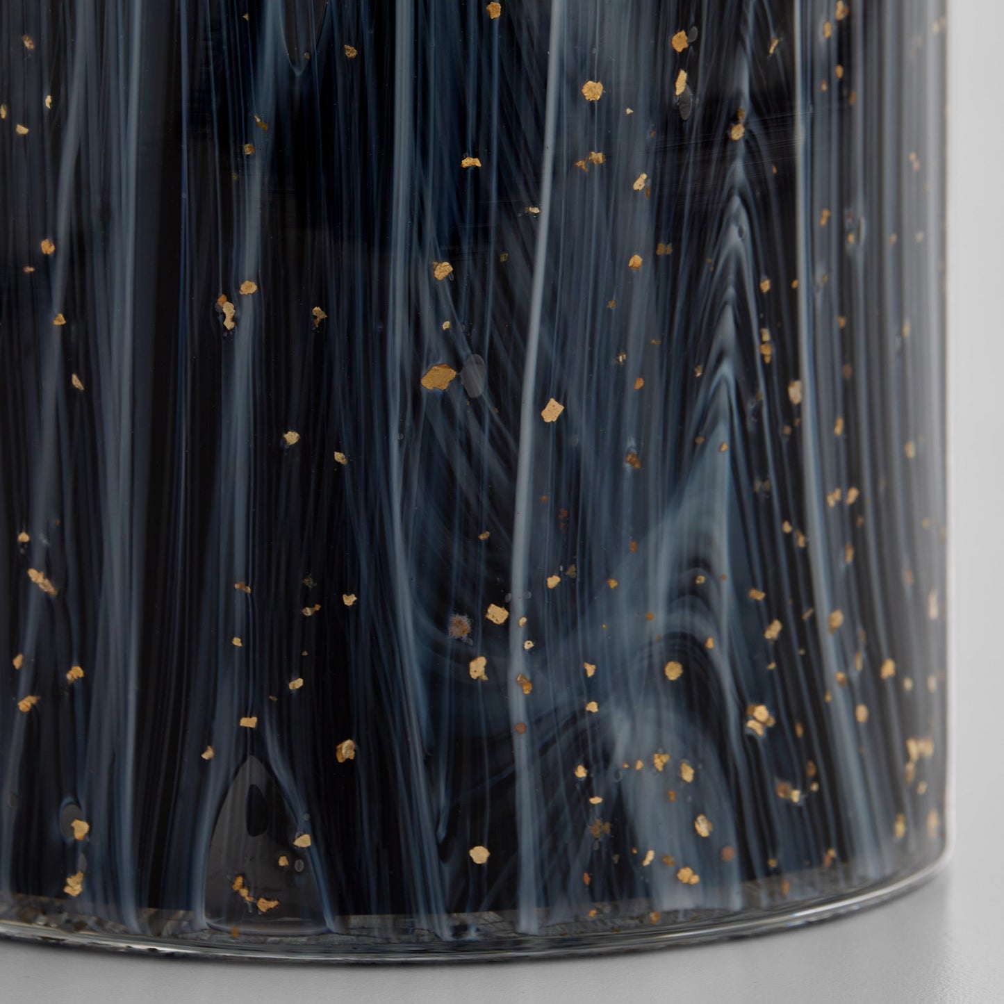 Cyan Design 12061 Vase, Decorative Vase, Hand-Blown Granilla Glass, Black | Grey | Gold