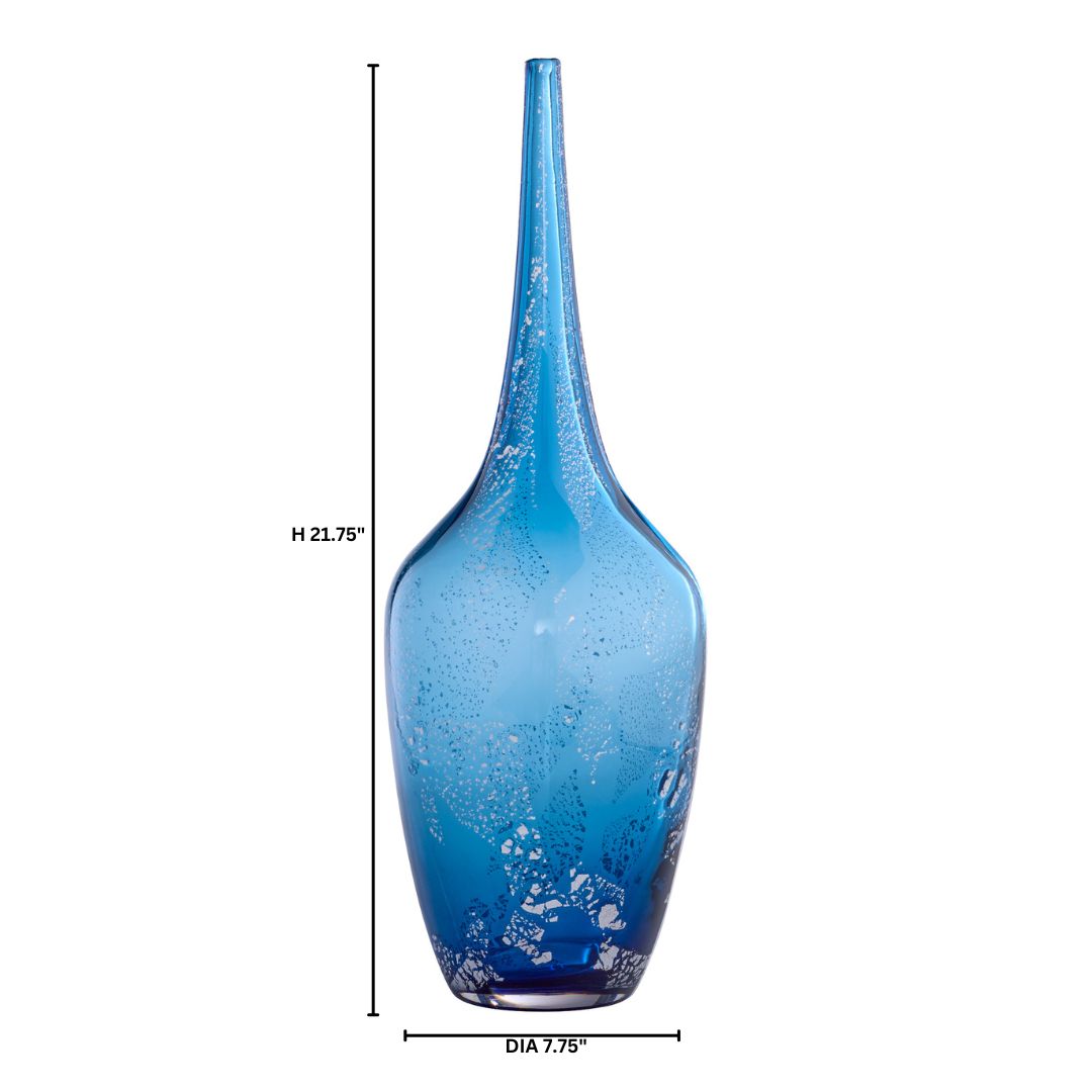 Cyan Design 12062 Vase, Blue | Metallic