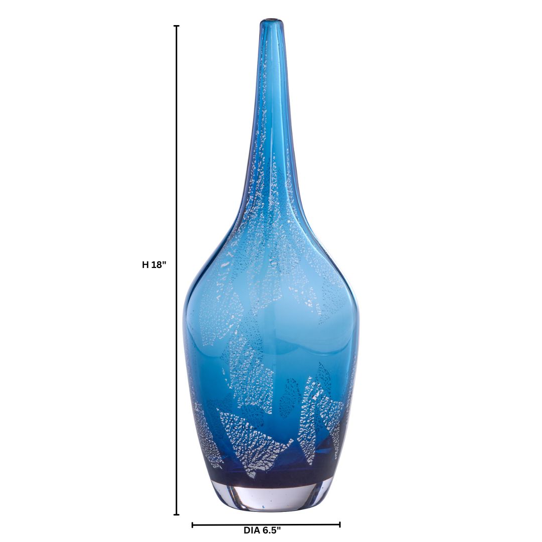 Cyan Design 12063 Vase, Blue | Metallic