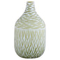 Cyan Design 12065 Vase, Hand-Carved | Cased Glass, Green | White