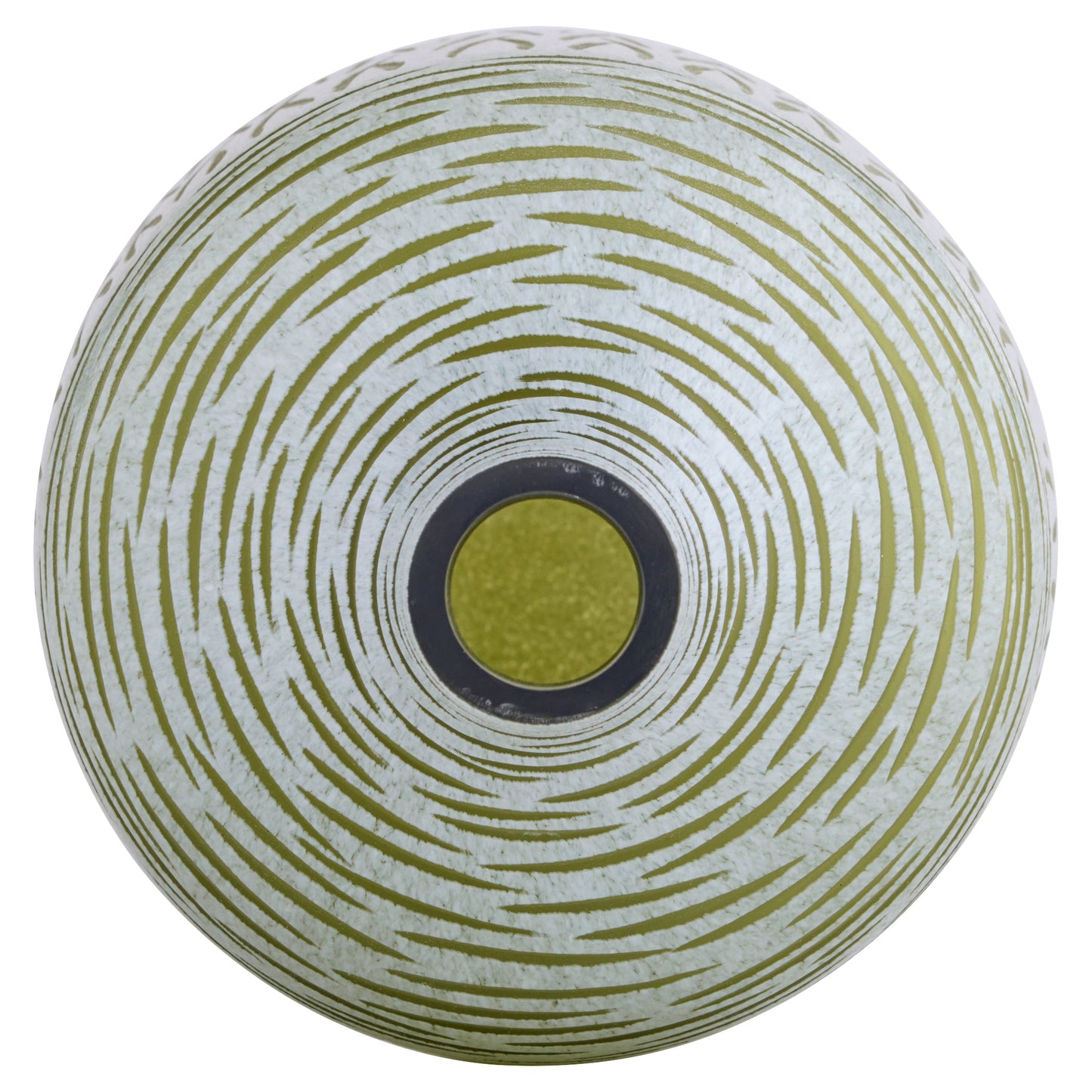 Cyan Design 12065 Vase, Hand-Carved | Cased Glass, Green | White
