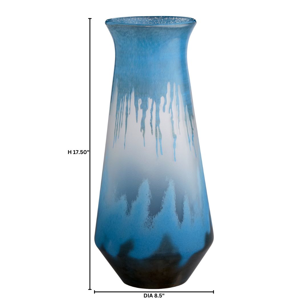 Cyan Design 12067 Vase, Decorative Vase, Reactive Glaze, Blue