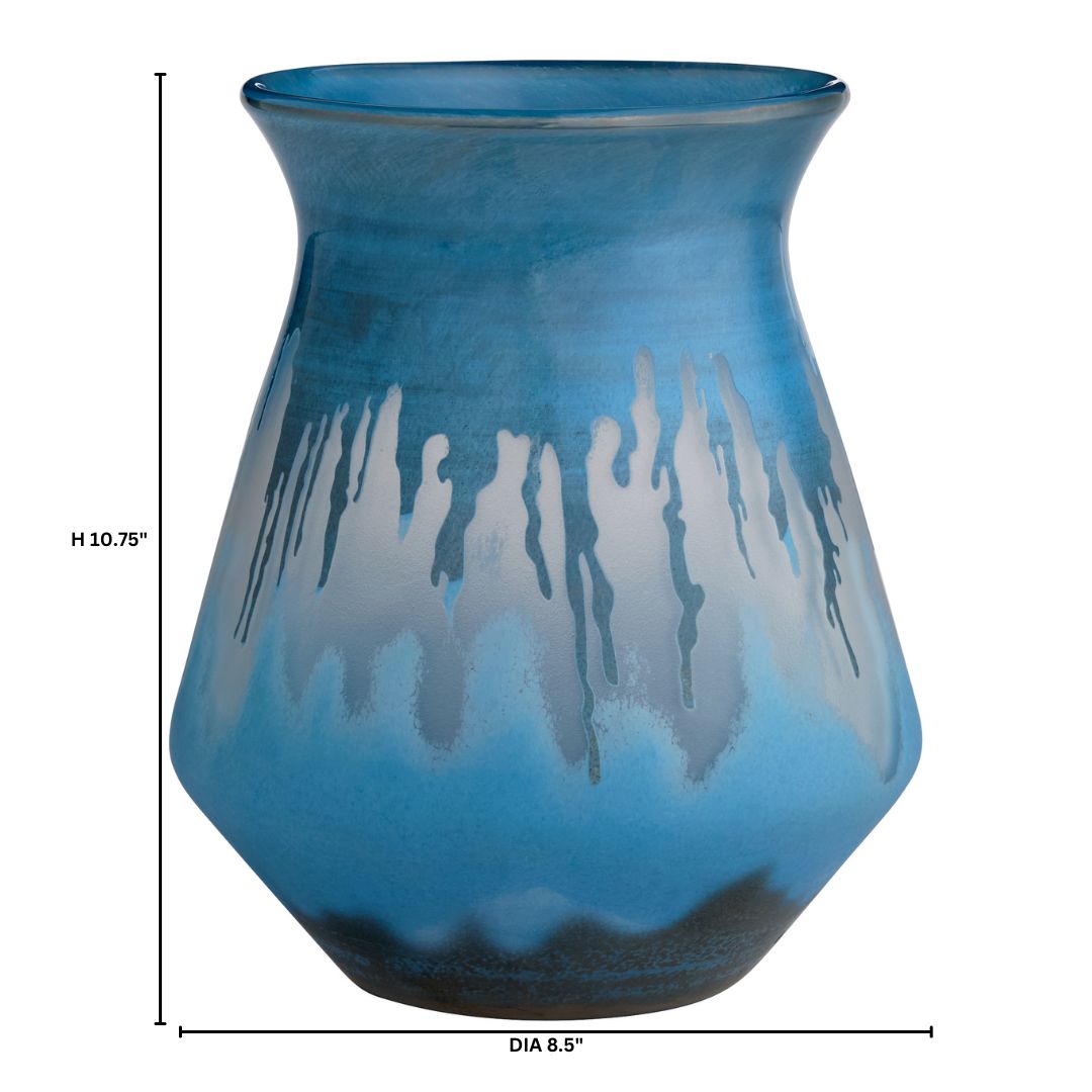 Cyan Design 12069 Vase, Blue - Reactive Glaze, Glass