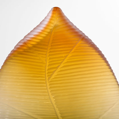 Cyan Design 12070 Vesper Vase, Hand-Blown | Hand-Carved, Orange | Grey