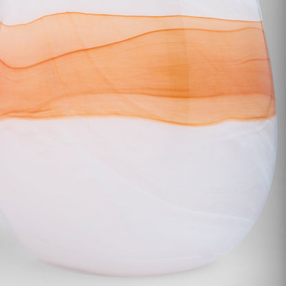 Cyan Design Pacaya 12072 Vase, Hand-Blown, White | Orange