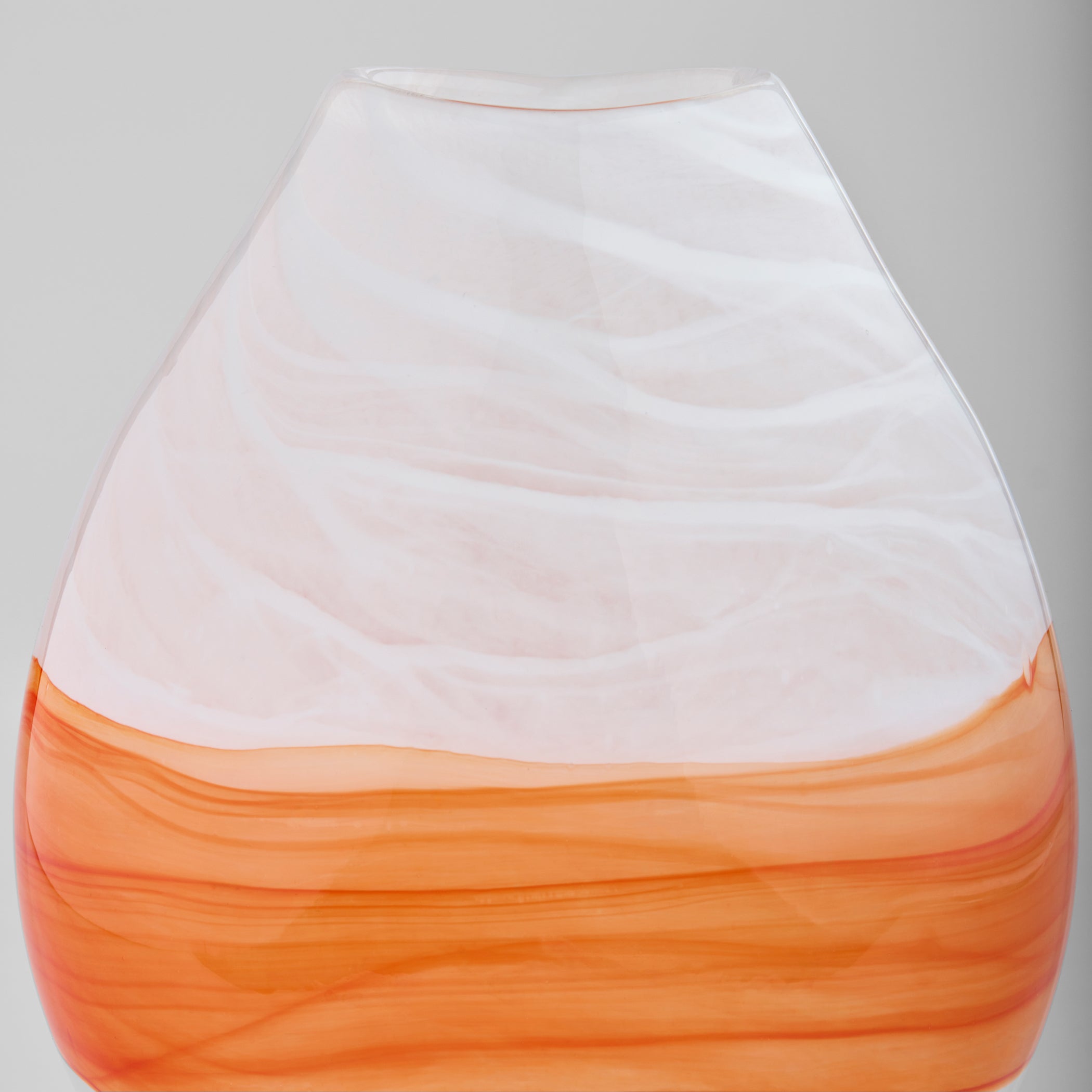 Cyan Design 12073 Pacaya Vase, Hand-Blown, White | Orange