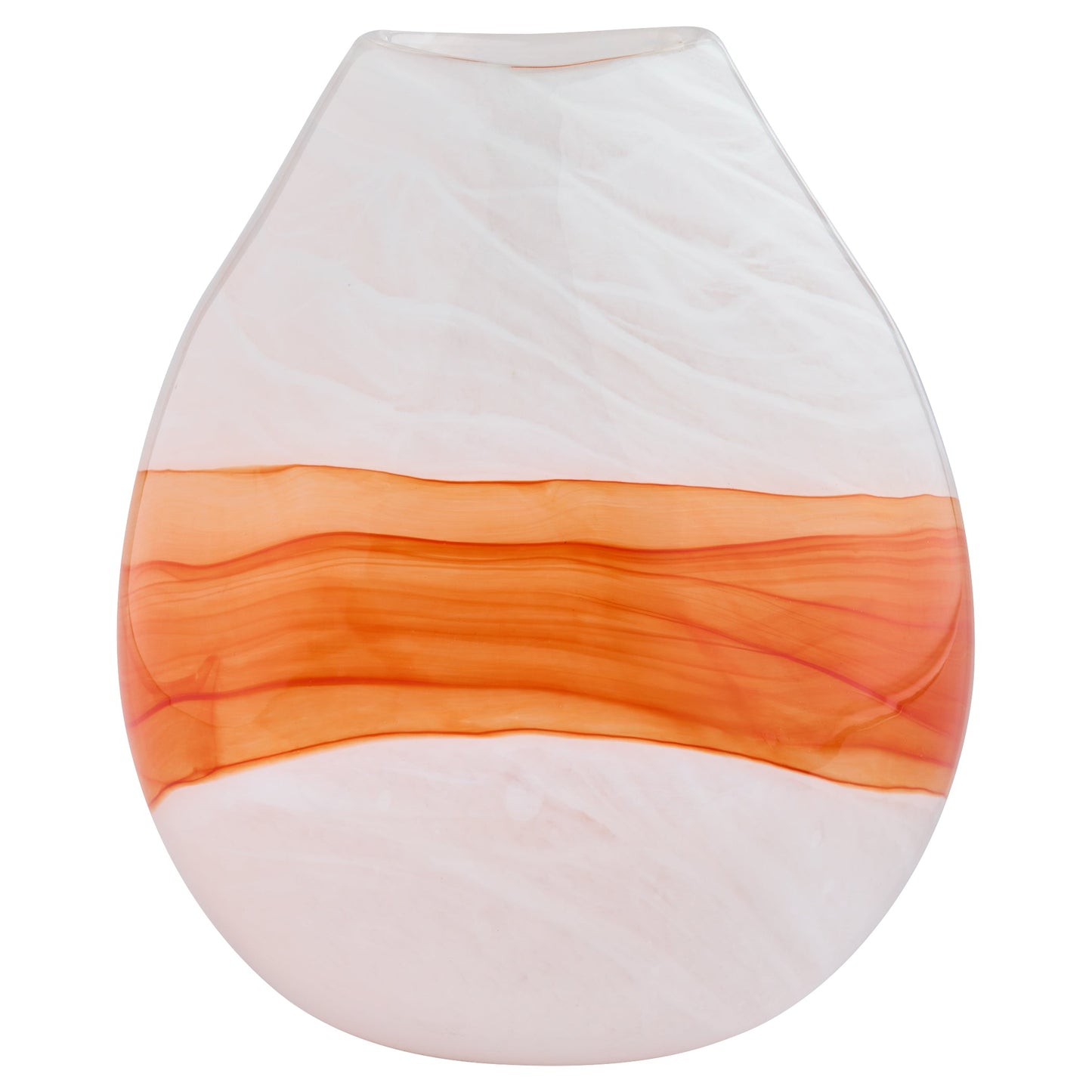 Cyan Design 12073 Pacaya Vase, Hand-Blown, White | Orange