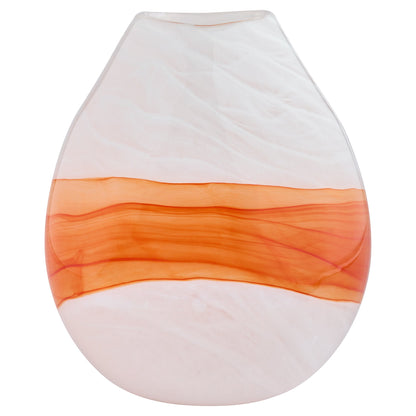 Cyan Design 12073 Pacaya Vase, Hand-Blown, White | Orange