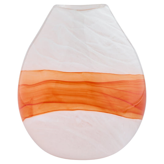 Cyan Design 12073 Pacaya Vase, Hand-Blown, White | Orange
