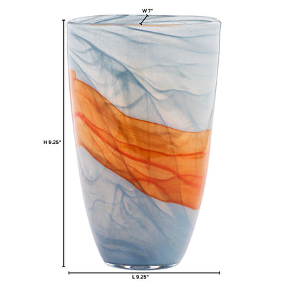 Cyan Design 12075 Vase, Hand-Blown, Grey | Orange