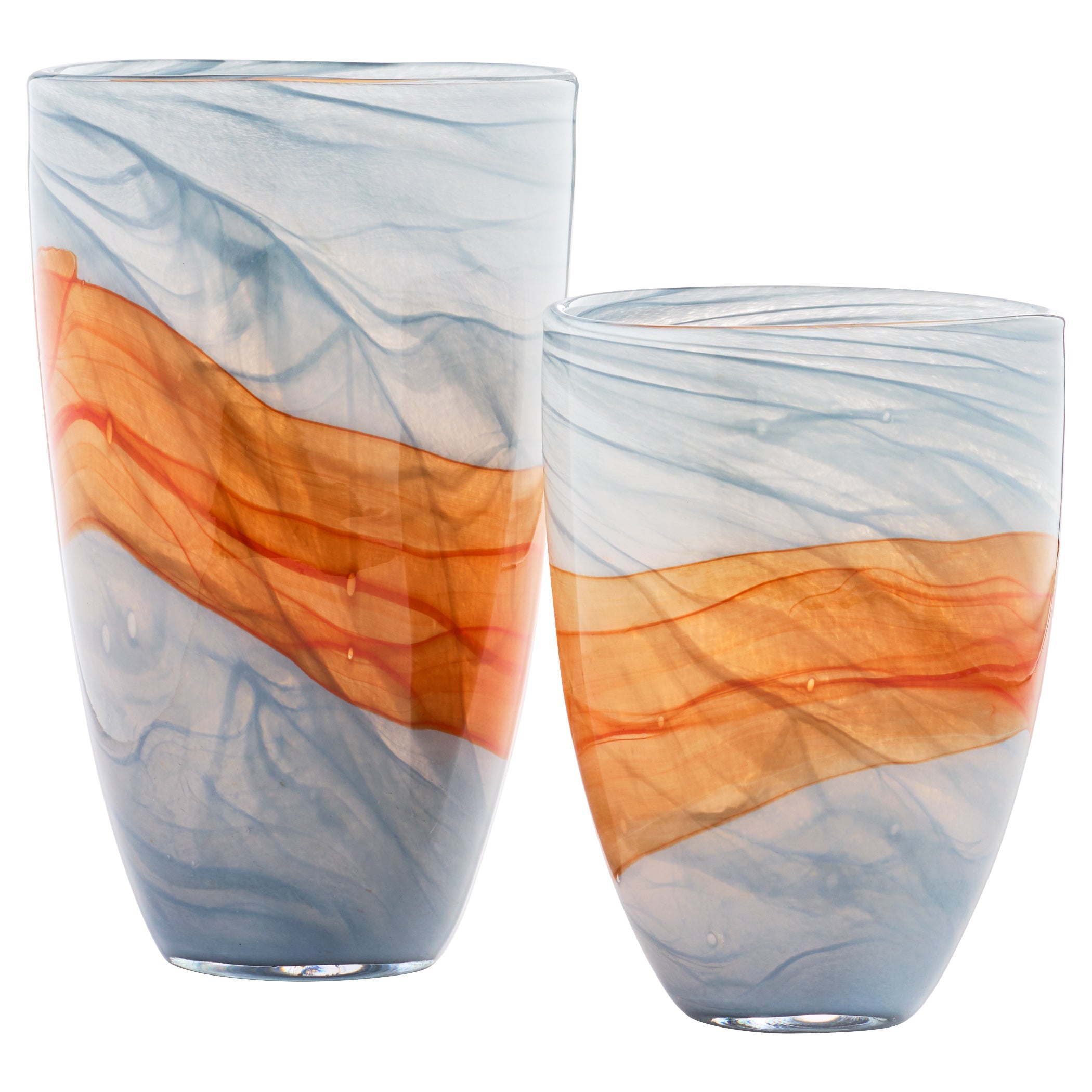 Cyan Design Pacaya 12076 Vase, Hand-Blown, Grey | Orange