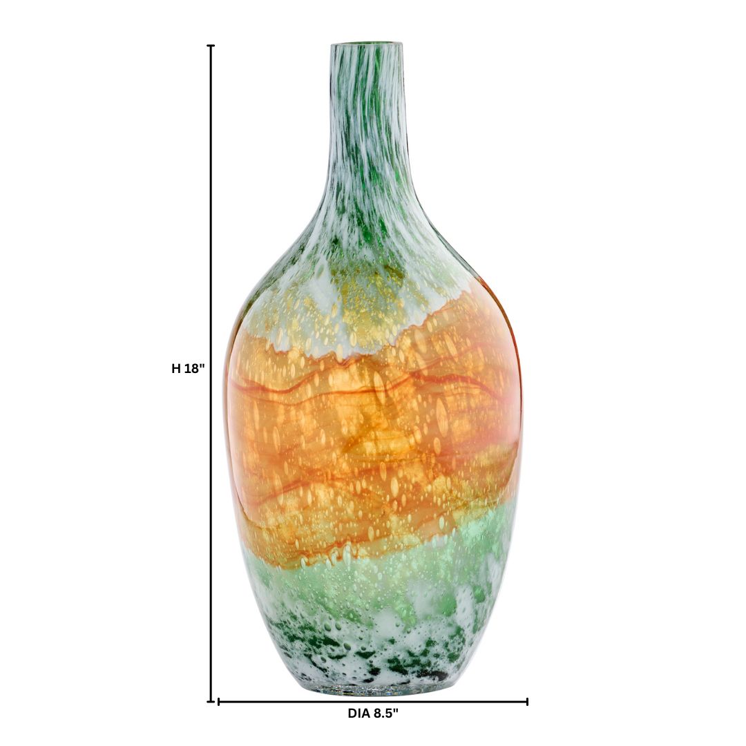 Cyan Design 12077 Vase, Bottle, Hand-Blown, Grey | Orange