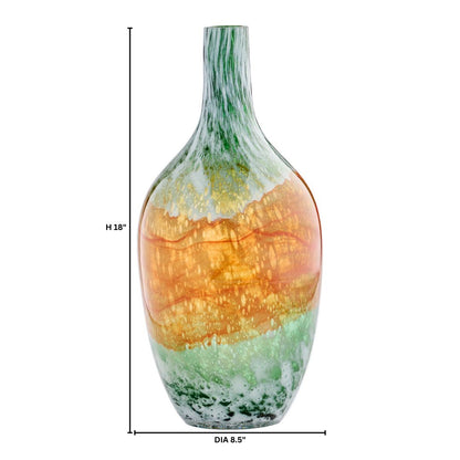 Cyan Design 12077 Vase, Bottle, Hand-Blown, Grey | Orange