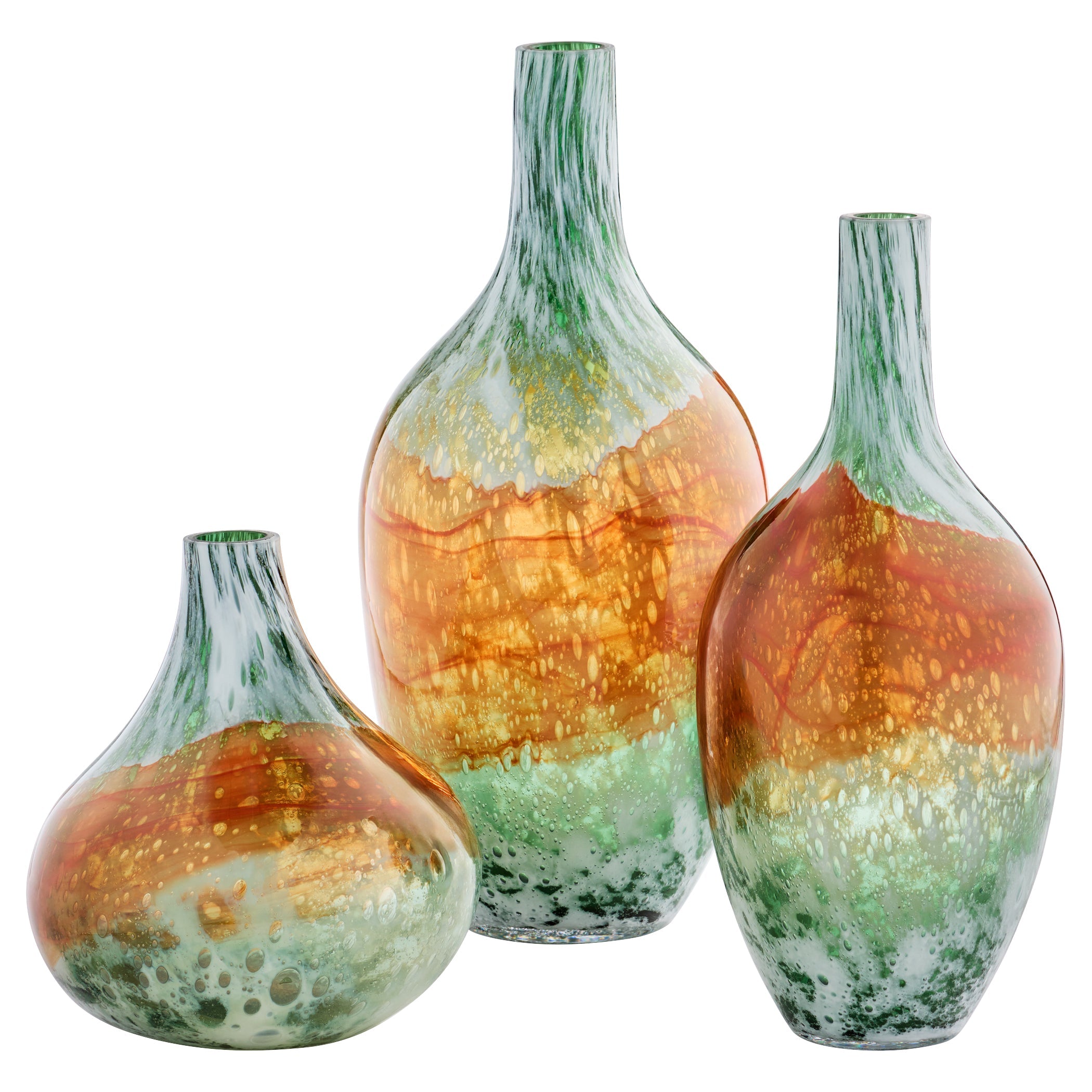 Cyan Design 12078 Vase, Hand-Blown, Grey | Orange