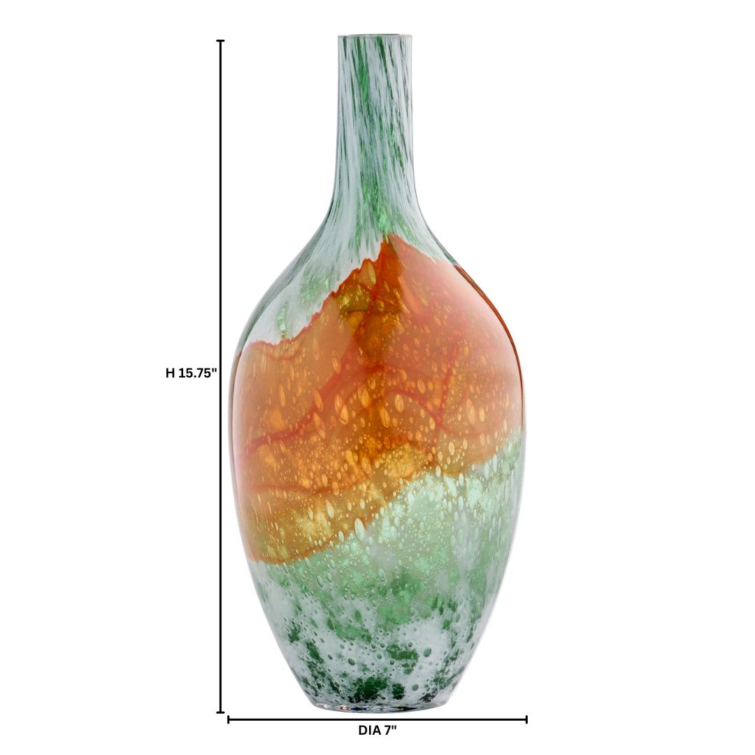 Cyan Design 12078 Vase, Hand-Blown, Grey | Orange