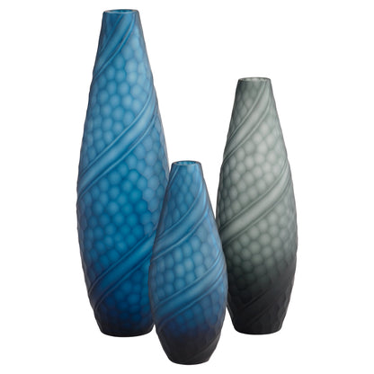 Cyan Design Solano 12080 Vase, Vase, Hand-Carved, Blue