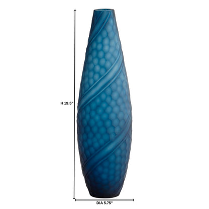 Cyan Design Solano 12080 Vase, Vase, Hand-Carved, Blue