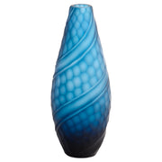 Cyan Design 12082 Vase, Hand-Carved, Blue, Cased Glass