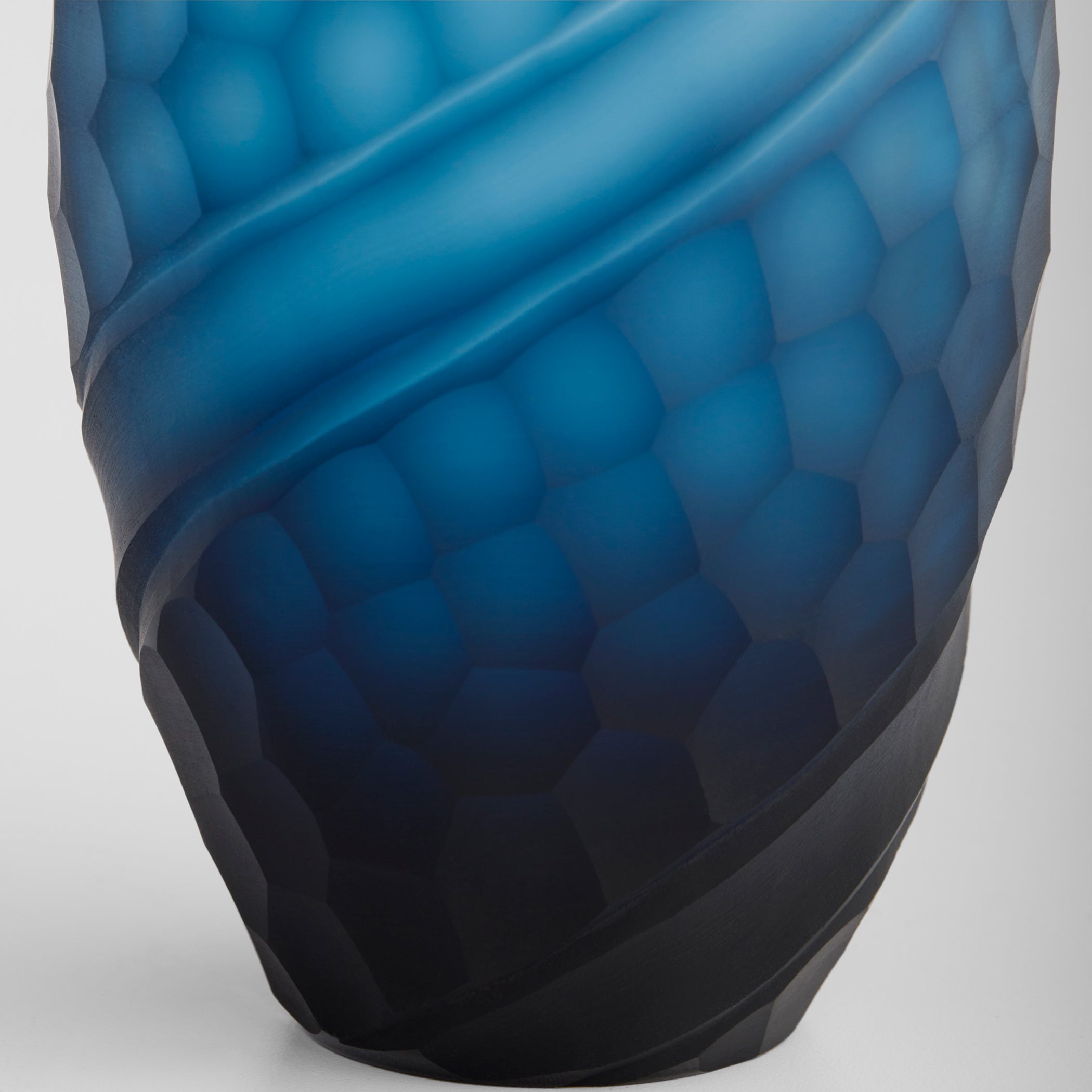 Cyan Design 12082 Vase, Hand-Carved, Blue, Cased Glass
