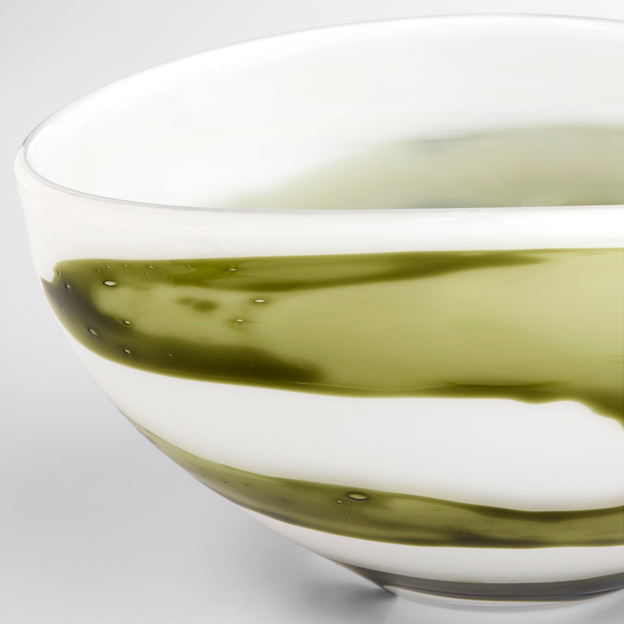 Cyan Design 12086 Bowl, Iridescent White | Green