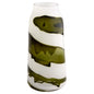 Cyan Design 12087 Vase, Hand-Blown | Molten Glass Layers, Iridescent White | Green