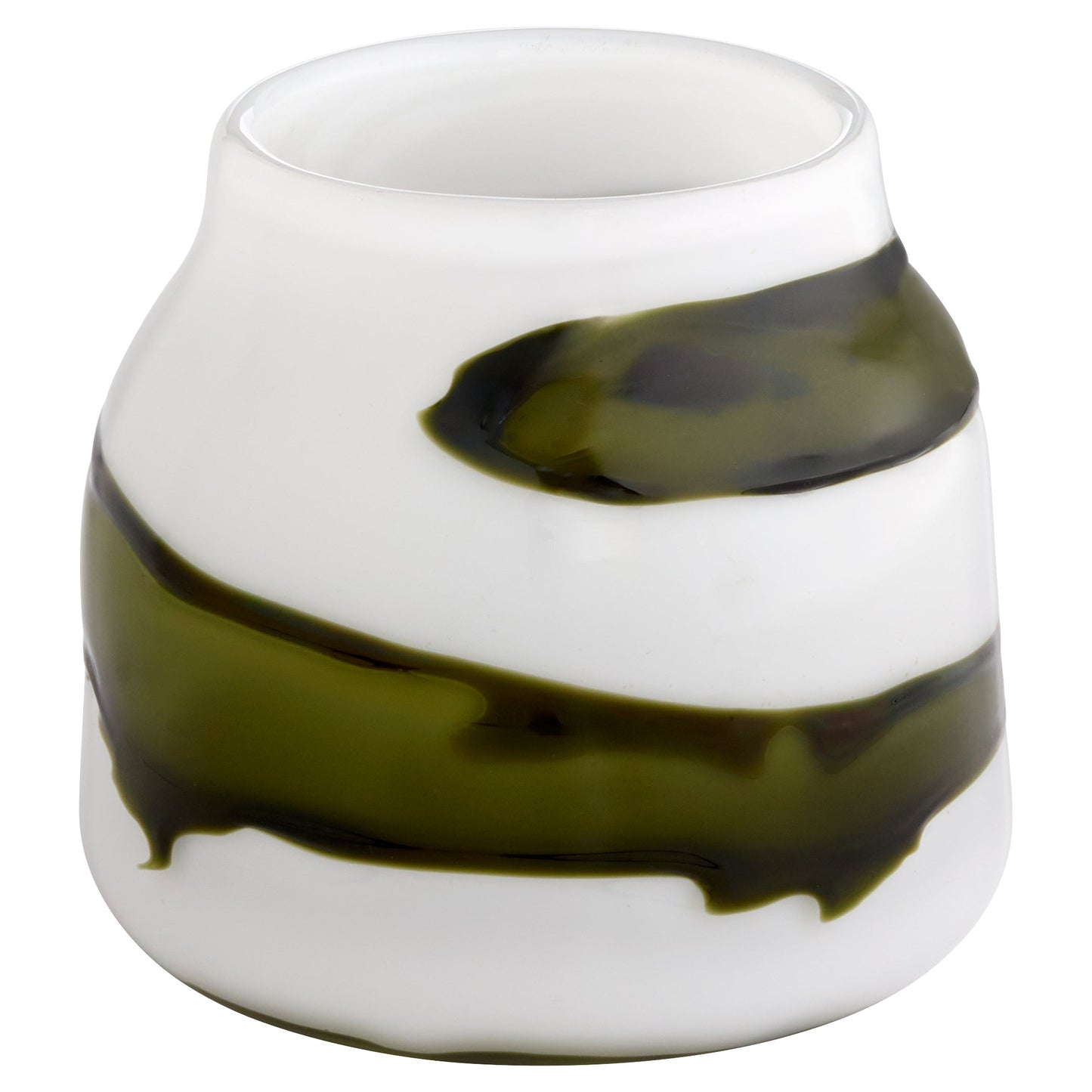 Cyan Design 12089 Vase, Hand-Blown, Iridescent White | Green