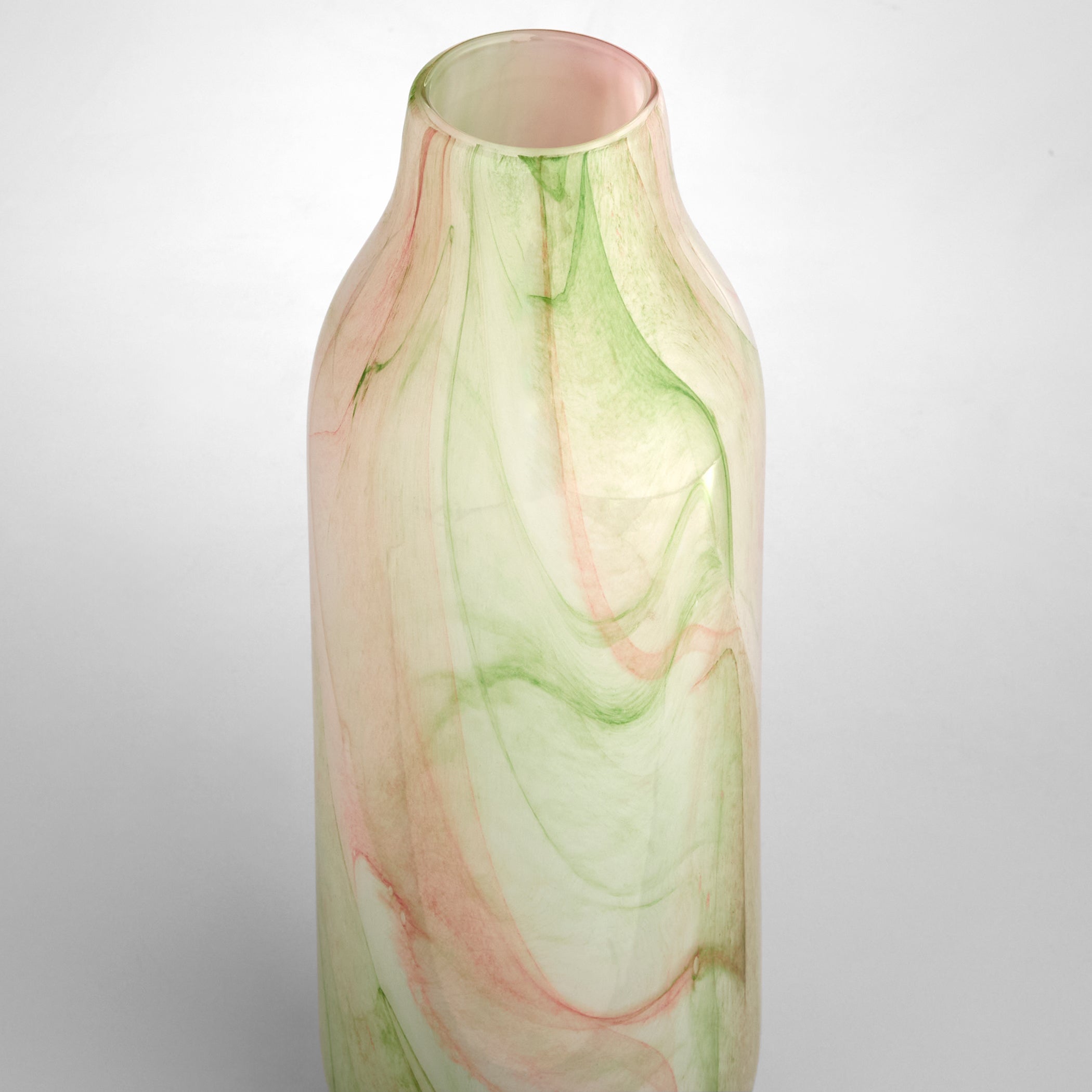 Cyan Design Fern 12091 Vase, 12091 Vase, Vase, Hand-Blown, White | Spring Green