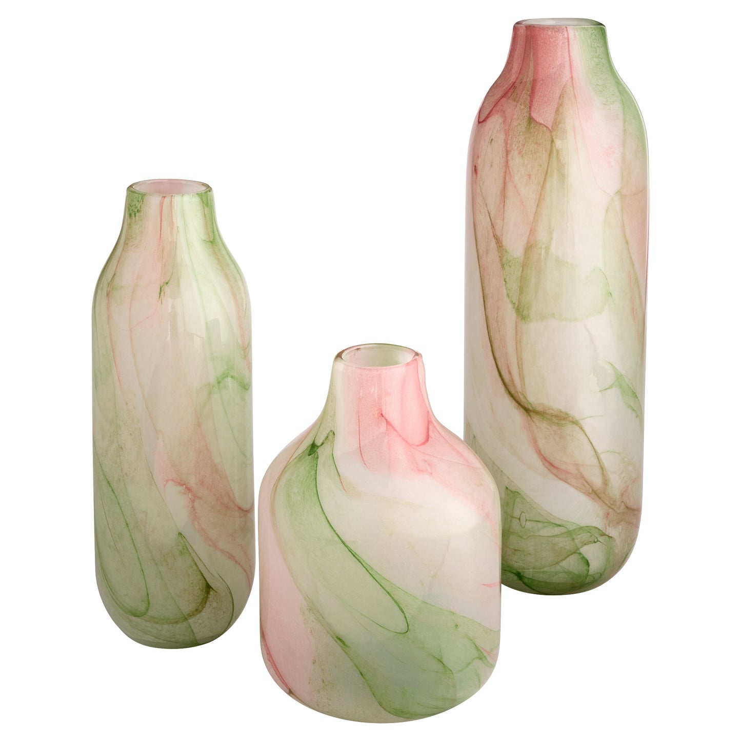 Cyan Design Fern 12091 Vase, 12091 Vase, Vase, Hand-Blown, White | Spring Green