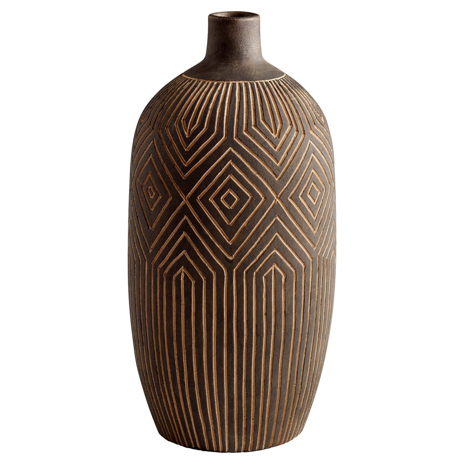 Cyan Design 11123 Dark Labyrinth Vase - Grey - Large