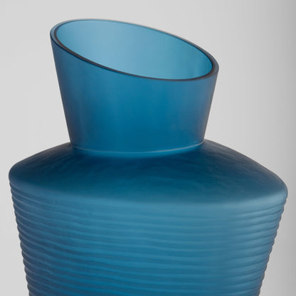 Cyan Design 12095 Vase, UL Damp Rated, Hand-Carved, Blue