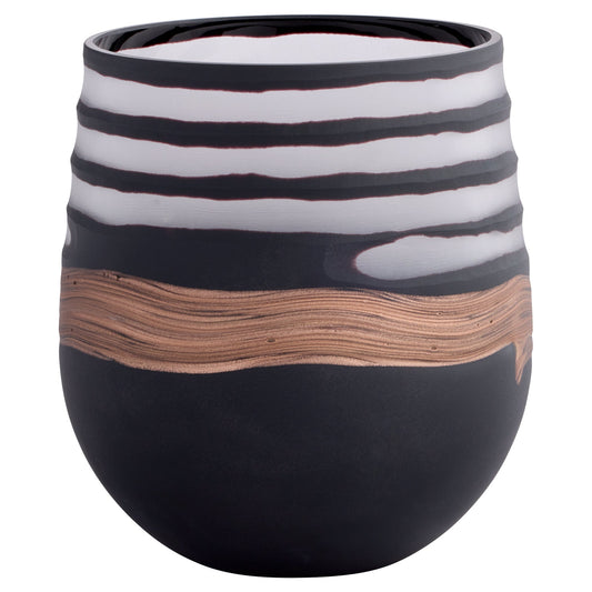 Cyan Design 12097 Vase, Hand-Carved, Black | Clear | Copper
