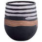 Cyan Design 12097 Vase, Hand-Carved, Black | Clear | Copper