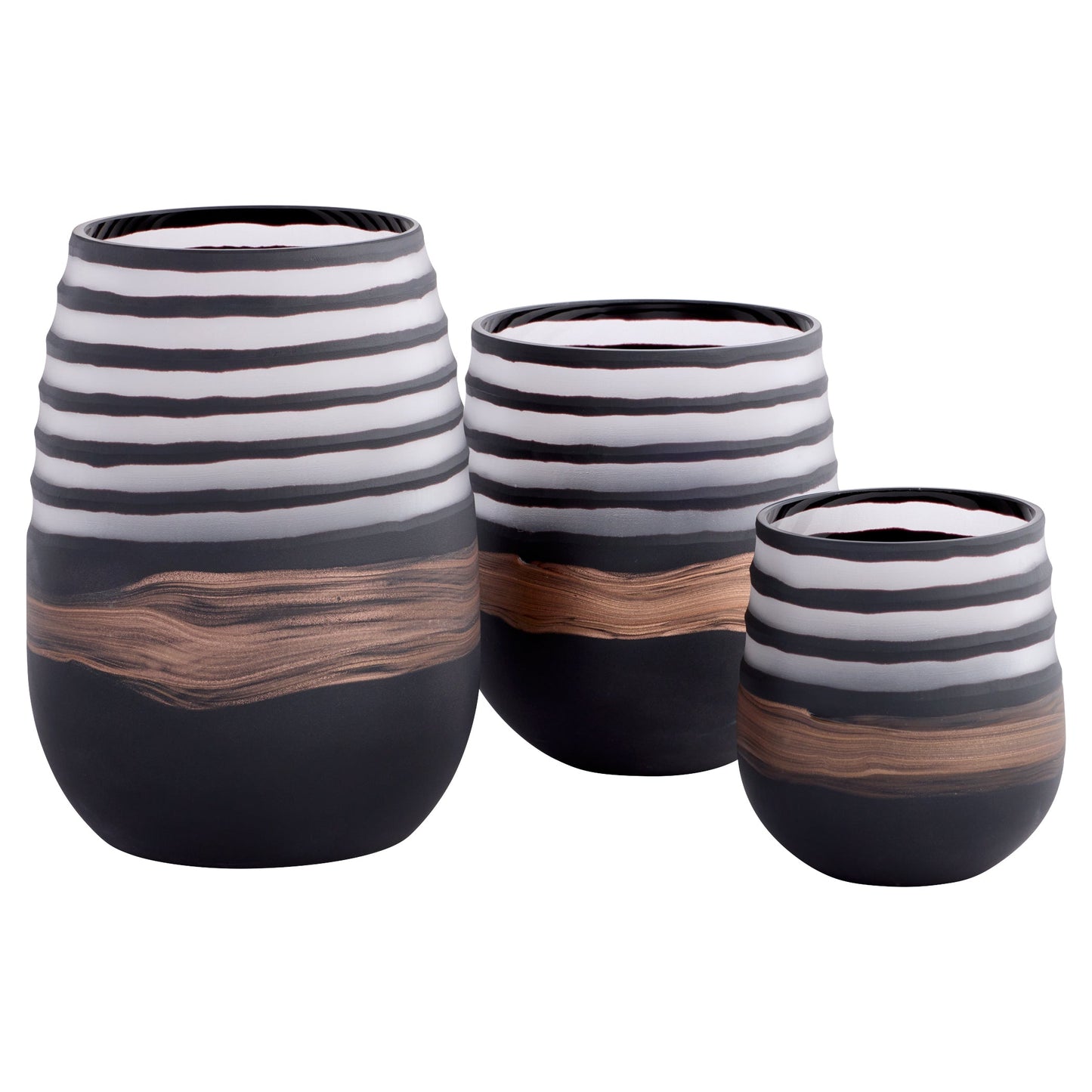 Cyan Design 12097 Vase, Hand-Carved, Black | Clear | Copper