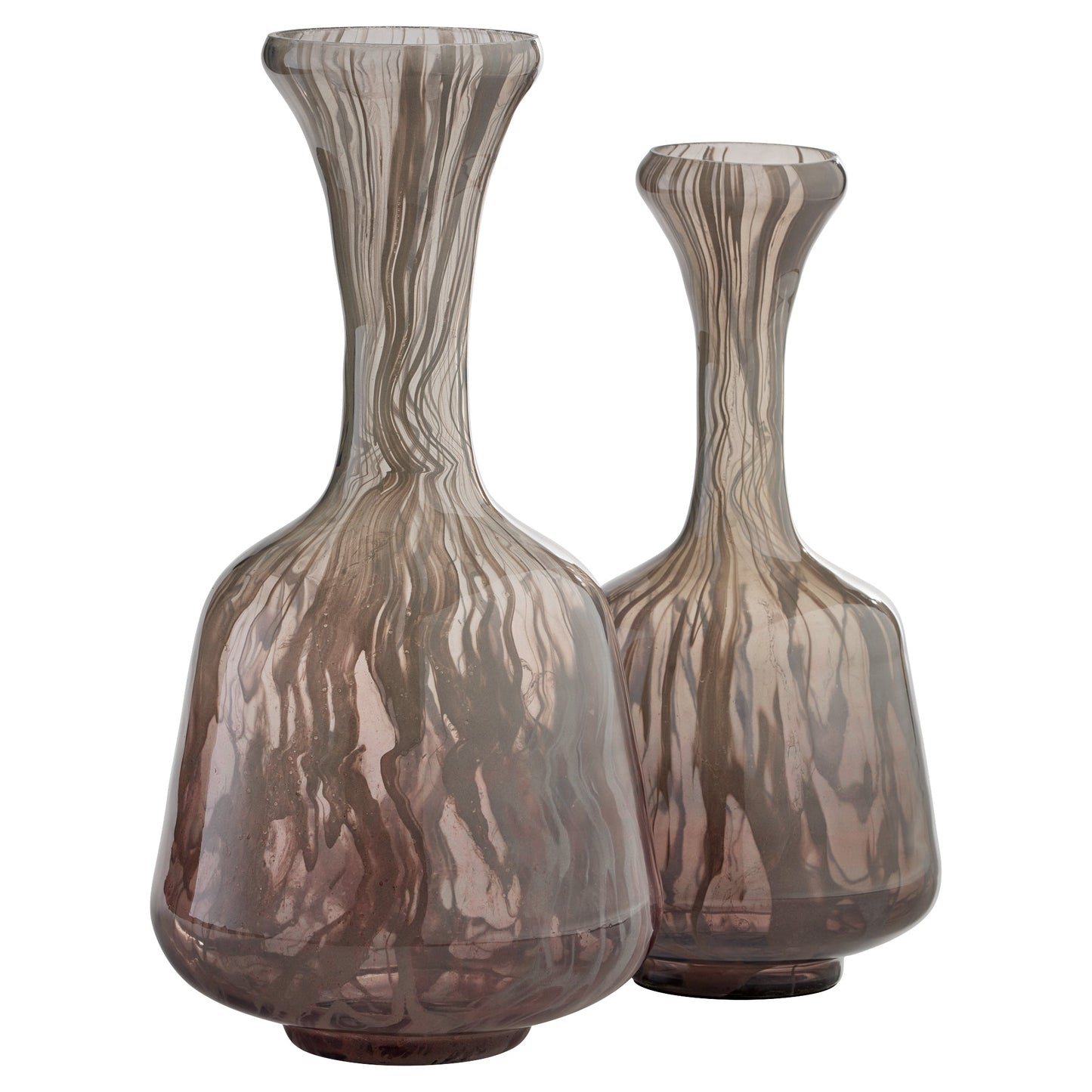 Cyan Design Billow 12104 Vase, Bottleneck Shape, Grey Swirl