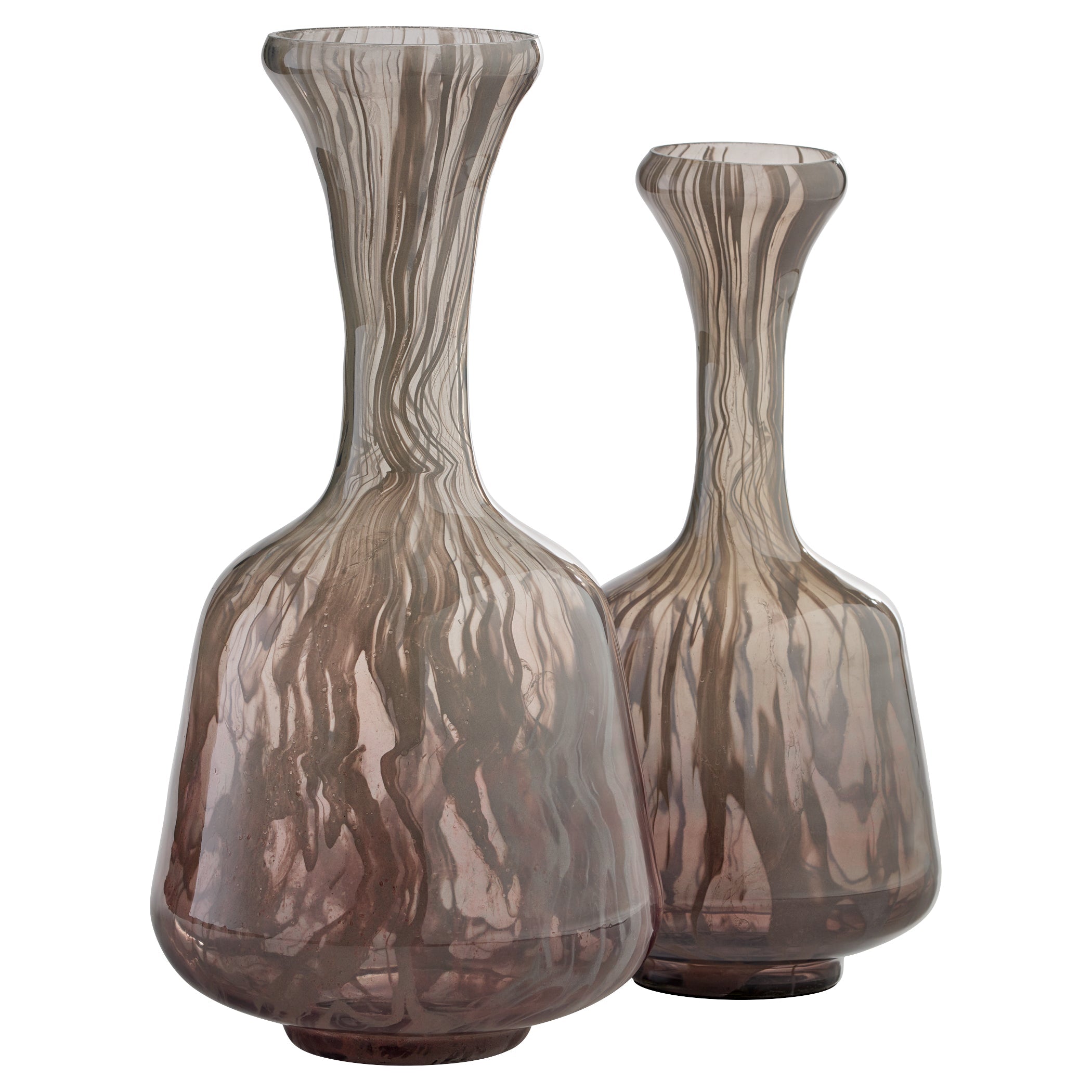 Cyan Design Billow 12105 Vase, Bottleneck Shape, Grey Swirl