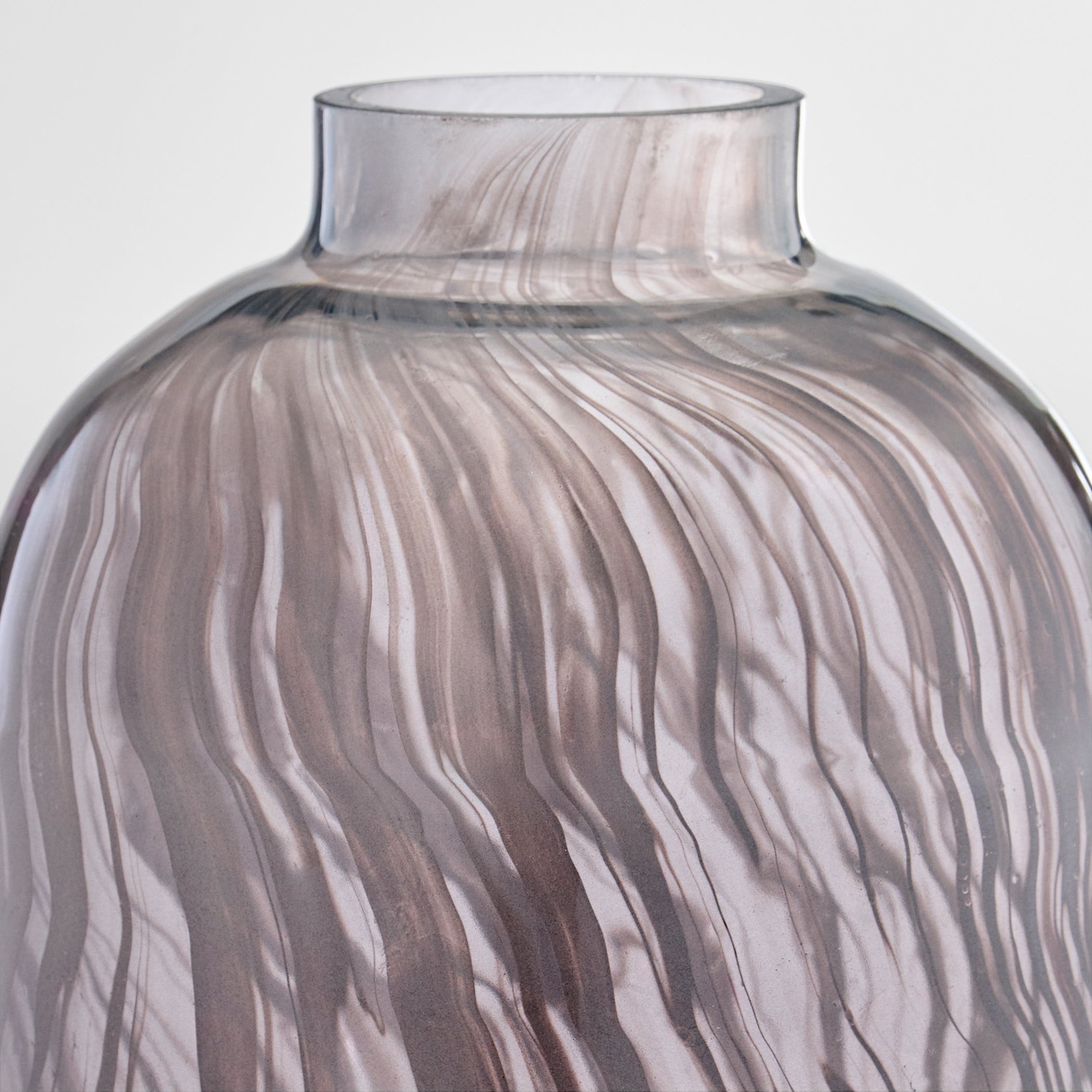 Cyan Design 12106 Vase, Large-Scale Transparency, Cased Glass, Grey Swirl