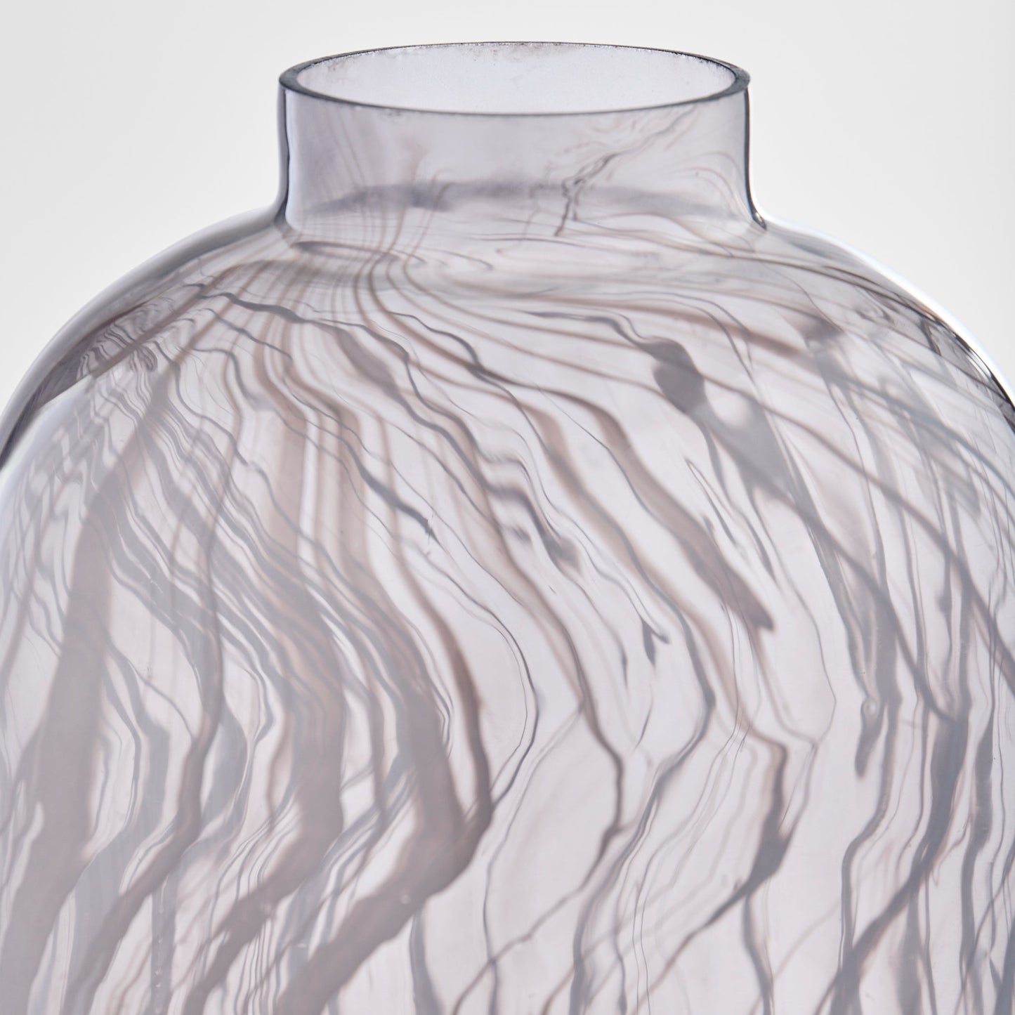 Cyan Design 12107 Vase, Large Scale, Flat Bottom, Grey Swirl