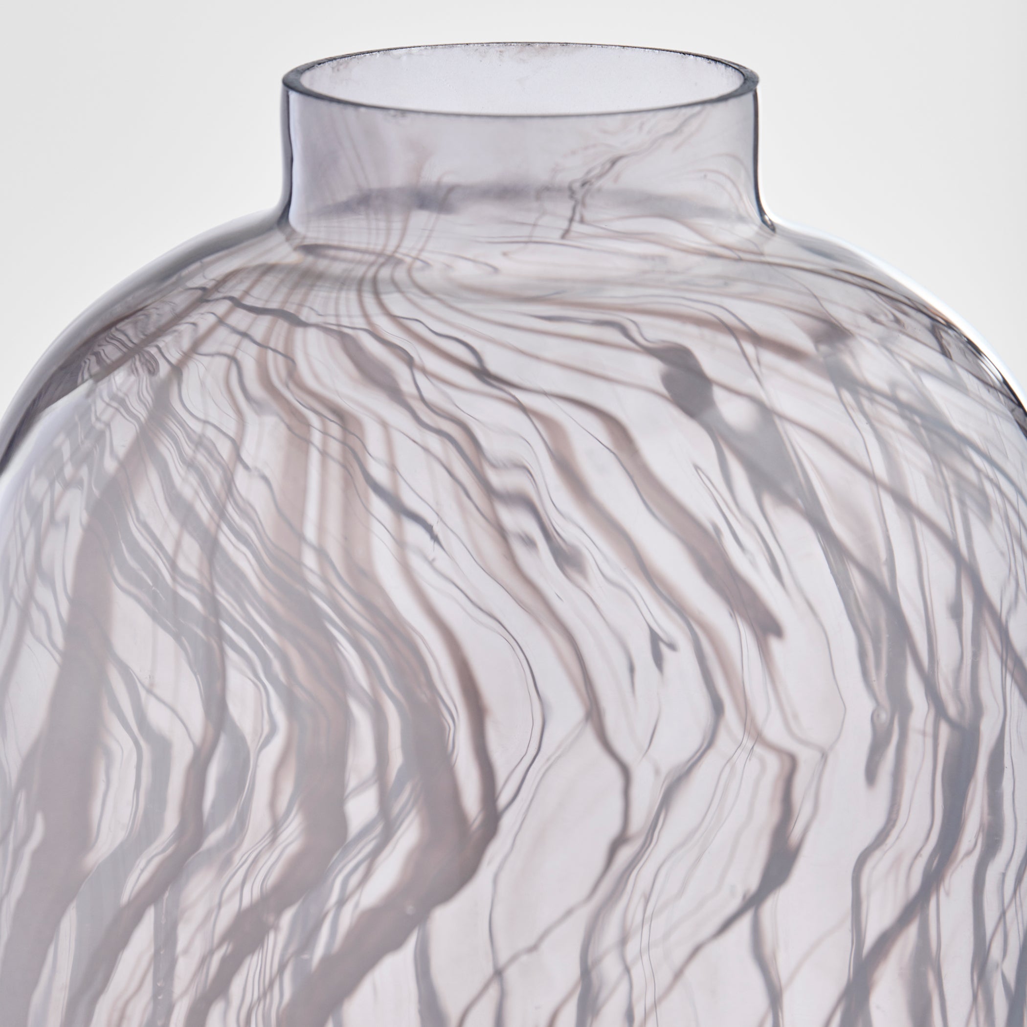 Cyan Design 12107 Vase, Large Scale, Flat Bottom, Grey Swirl