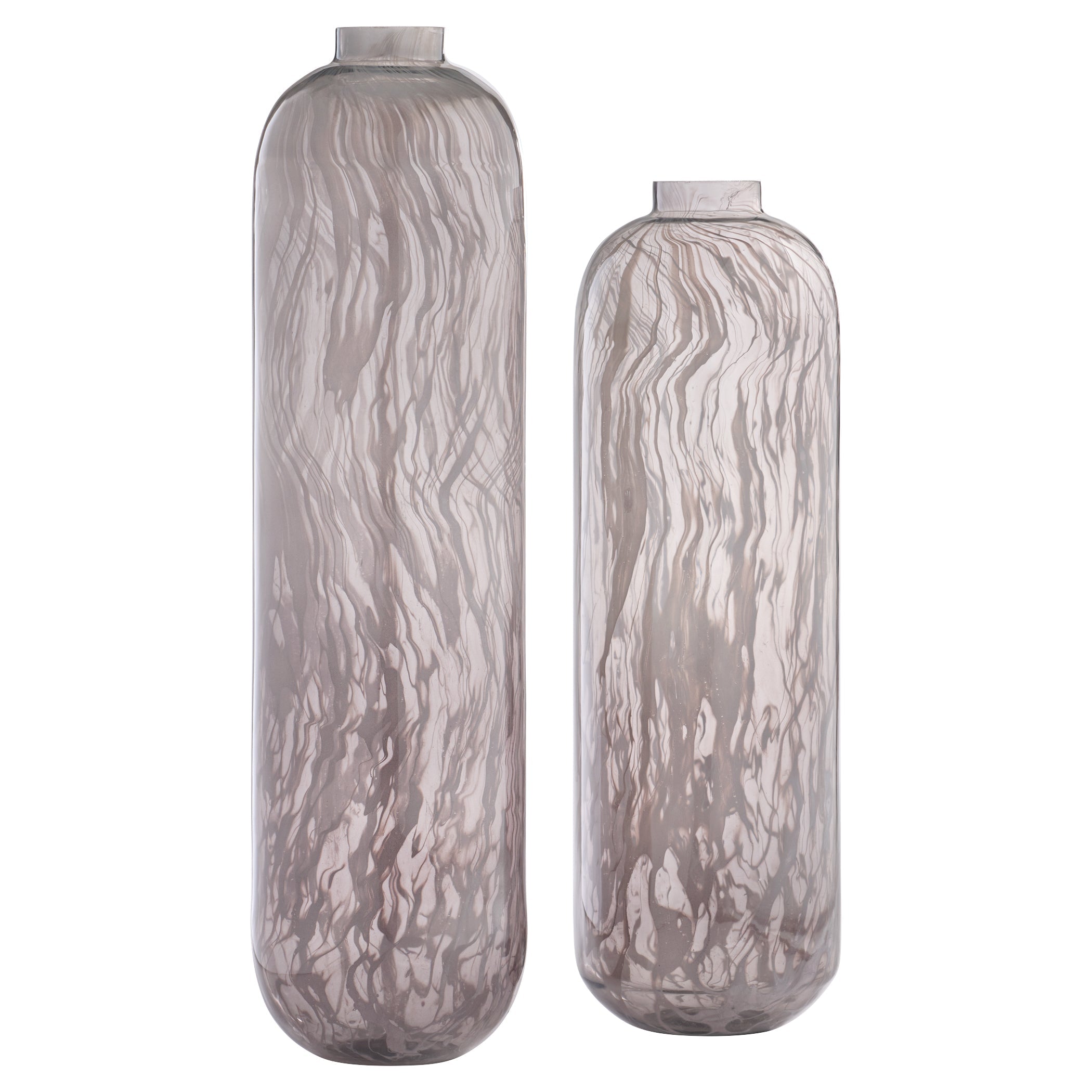 Cyan Design 12107 Vase, Large Scale, Flat Bottom, Grey Swirl