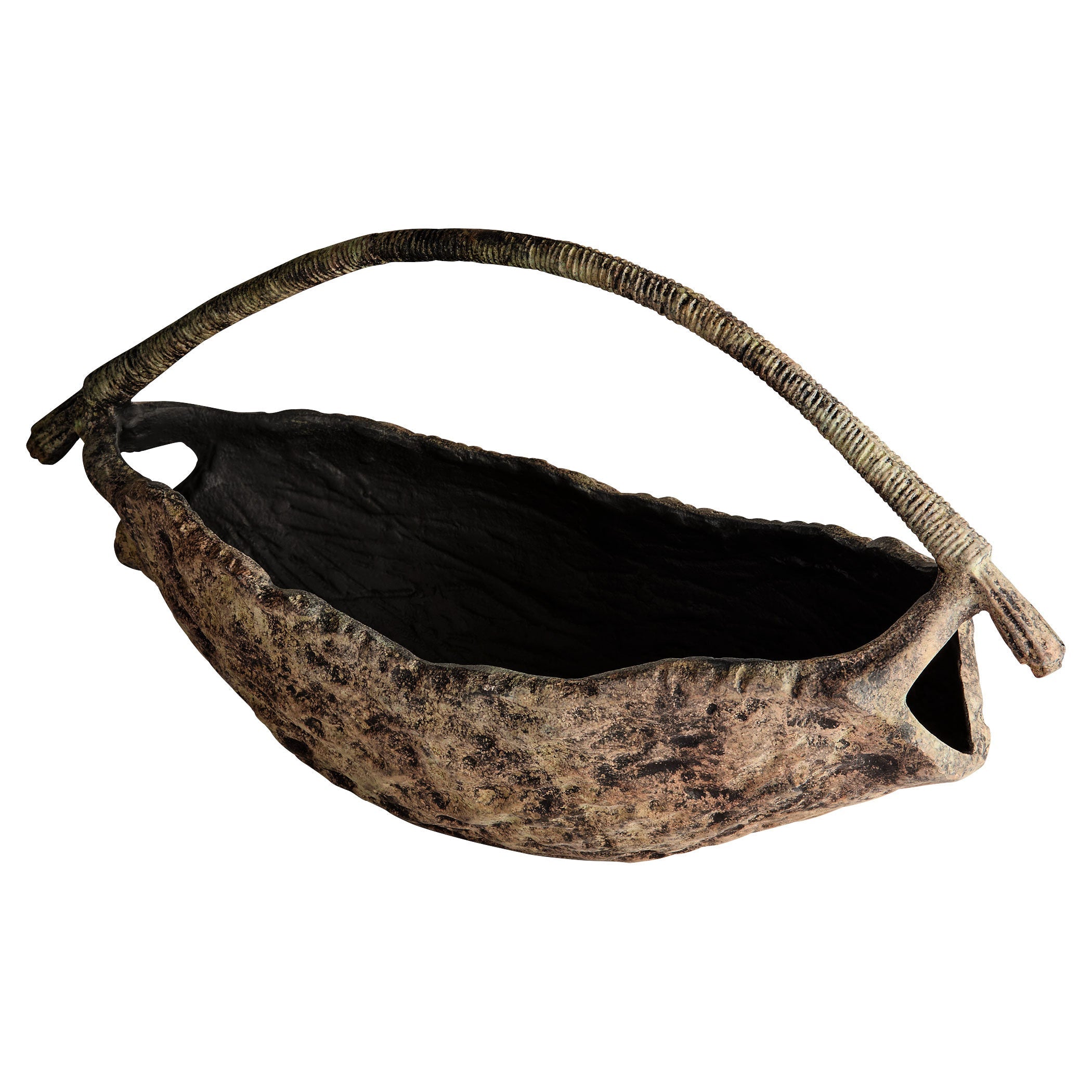 Cyan Design 12109 Basket, Rustic | Organic, Antique Ochre